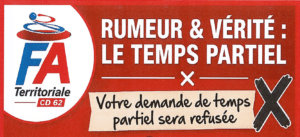 Lire la suite à propos de l’article Suppression des temps partiels au CD62